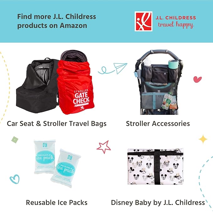 Disney Baby by J.L. Childress TwoCOOL Breastmilk Cooler - Double Baby Bottle & Food Bag - Ice Pack Included - Fits 2-4 Bottles - Insulated & Leak Proof Bottle Bag - Minnie Black (Pack of 3)