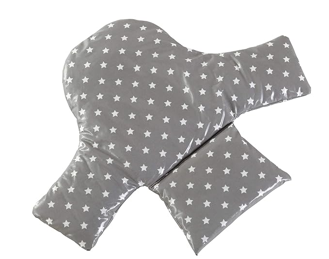 High Chair Cushion for IKEA Antilop Highchair. Padded Chair Cushion for Baby - Easy to Fit and Fully Wipe Clean Seat Pad - High Chair Accessories Designed for IKEA Antilop (Grey Stars)