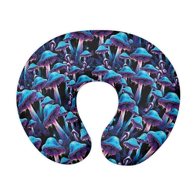 Forchrinse Blue Mushroom Nursing Pillow Cover for Baby Boys Girls,Stretch Nursing Pillows Slipcover Soft Breastfeeding Nursing Pillow Slipcovers
