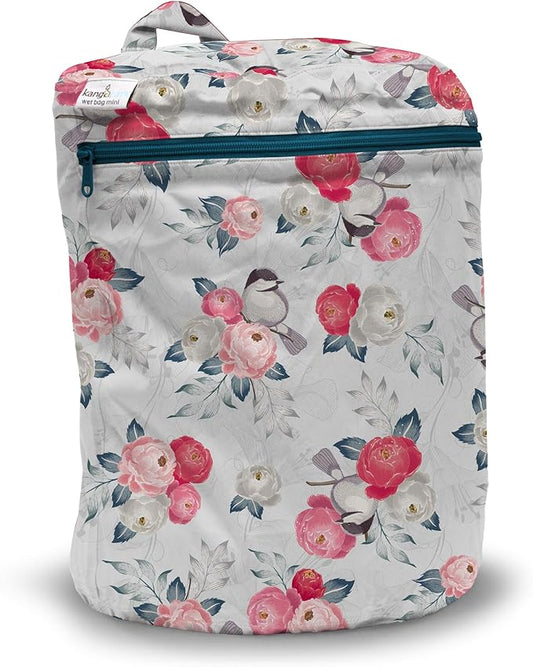 Kanga Care Wet Bag MINI Seam Sealed Waterproof 3D Dimensional for Baby Cloth Diapers, Travel, Beach, Pool, Gym, Swim | Lily