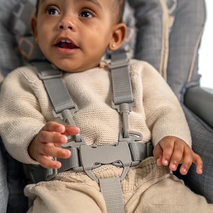 Ingenuity Proper Positioner Deluxe High Chair - 7-in-1 Convertible Baby Seat, Removable Rocking Infant Seat, Unisex, for Ages 0-36 Months