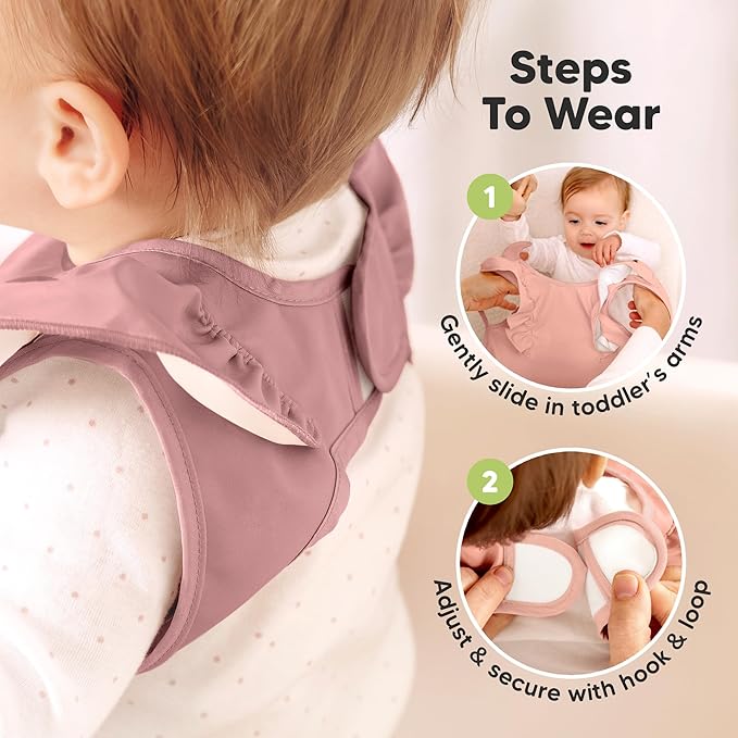 KeaBabies Waterproof Bibs for Baby Girl,Boy – 2-Pack Lightweight, Large Baby Bibs for Eating, Wearable Food Catcher, 6-12 Months Infant Feeding Essentials, Smock for Toddlers 1-3, Kids (Dusk)