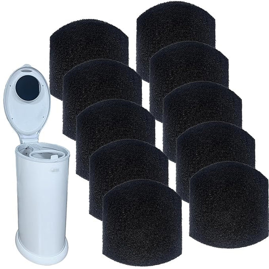 NewKe 10 Pack Baby Diaper Pail Deodorizer Refills Compatible with Ubbi Diaper Pail, Activated Charcoal Deodorizer Filters, Odor Eliminating, Precise fit, Keep Nursery Fresh