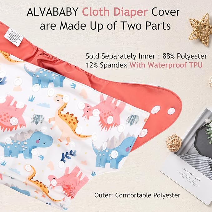 ALVABABY Baby Cloth Diaper Cover, Swim Diaper,Nappy Shell Baby Girls and Boys