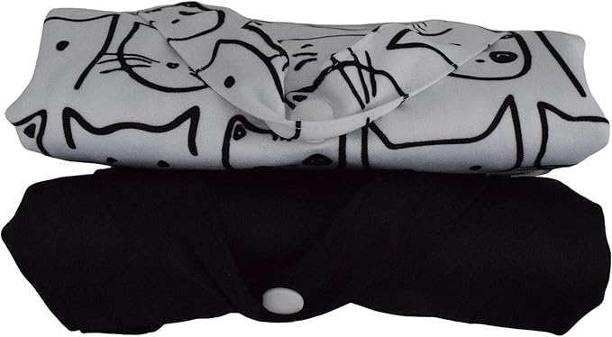 MOM & BAB Wet Bag for Baby Cloth Diapers, Wet Dry Bag Wet Swimsuits and Towels, Breast Pump Parts, Travel, Gym, Daycare (Cats & Black)