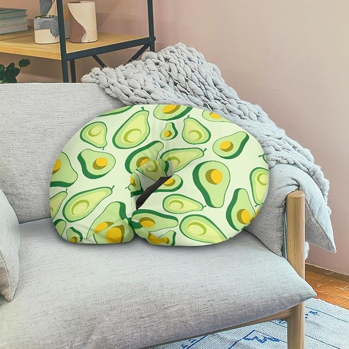 Green Avocado Nursing Pillow Cover, Slipcover for Cartoon Fruit Breastfeeding Pillows Soft Comfortable Slipcover for Baby Boy and Girls