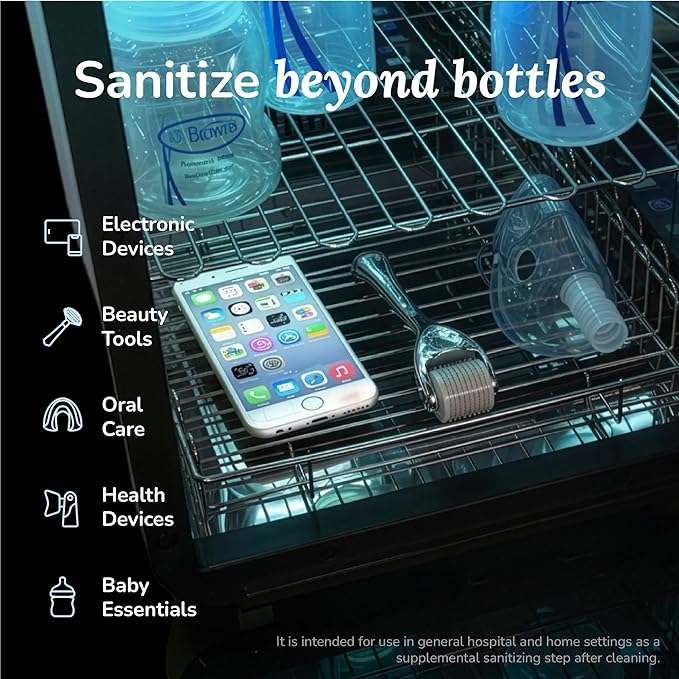 Wabi UVC LED Sanitizer & Dryer Ultra (White + Gunmetal Trim)