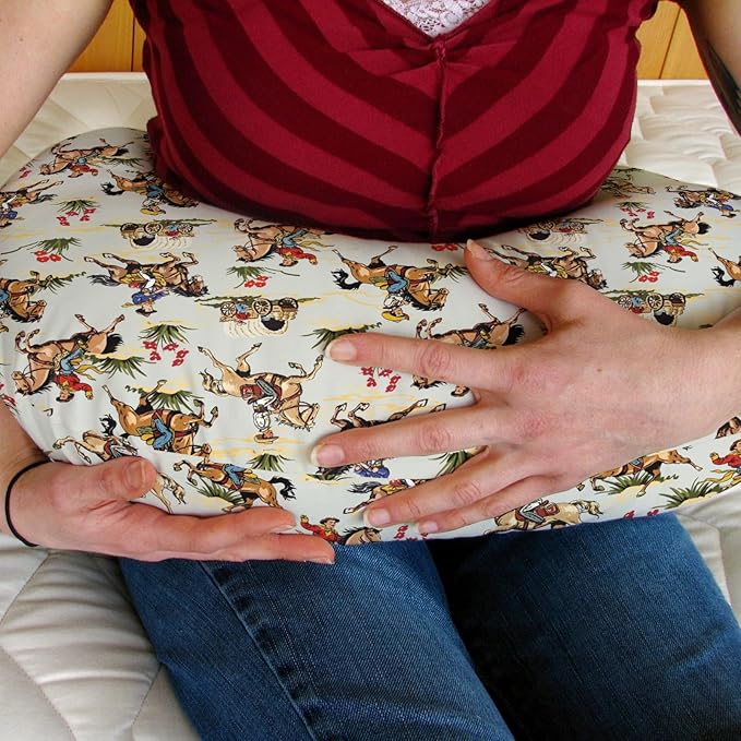 Vintage Cowboy Floral Nursing Pillow Covers for Boy Girl Western Cowboy Horse Nursing Pillow Slipcovers for Breastfeeding Pillows Wild West Desert Soft Stretchy Removable Covers for Newborn Infant