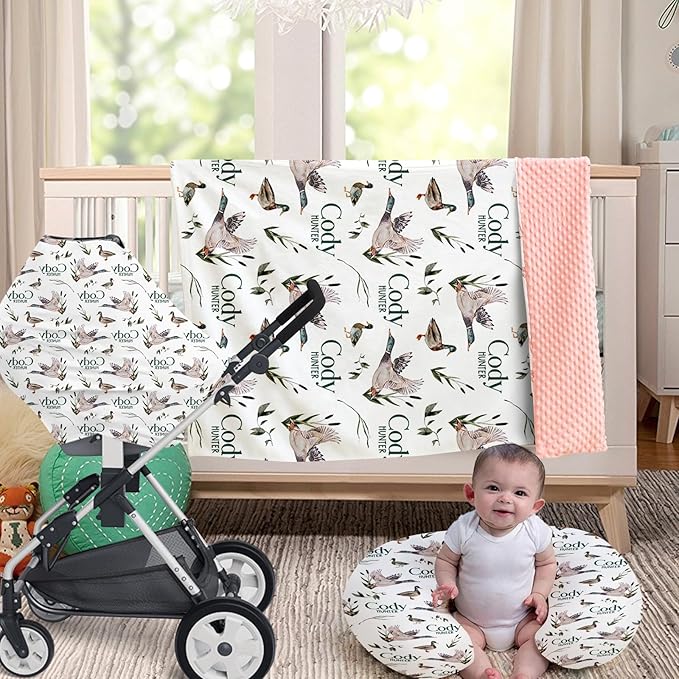 Dyoart Custom Baby Nursing Pillow Cover for Nursing, Removable Nursing Covers for Breastfeeding Pillows, Ultra Soft Comfortable Slipcover for Newborn Baby Boys and Girls, Wild Goose
