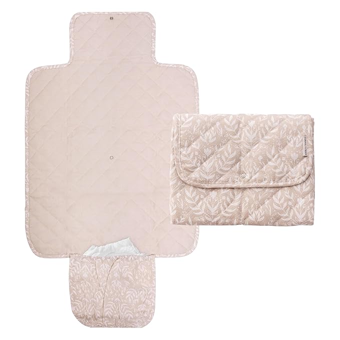 Portable Diaper Changing Pad - Waterproof Travel Baby Changing Mat - Foldable Compact Diaper Change Pad - Lightweight On The Go Change Station for Newborn Infant (Meadow Reflection)