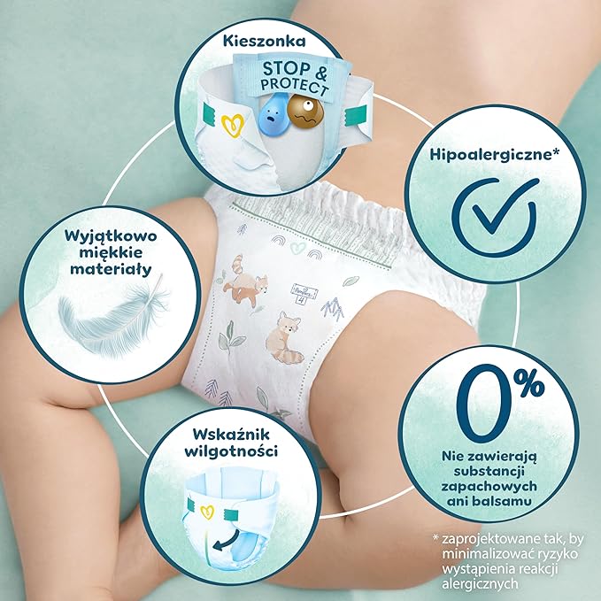 Pampers Pampers Harmony, Size 3, 186 Nappies, 6-10 kg, Soft Skin Protection With 100% Absorption Pampers, Pack 1 Month