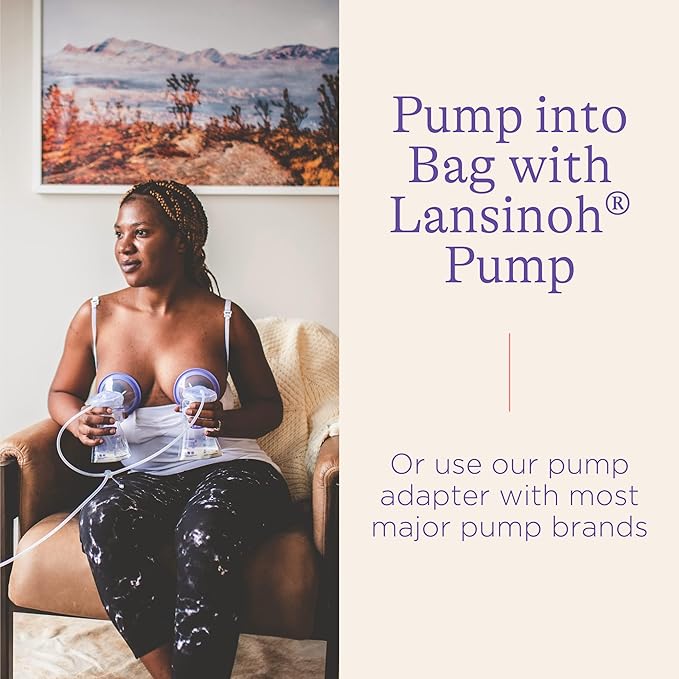 Lansinoh Breastmilk Storage Bags, 50 Count, Baby Essentials, Fast Freeze & Thaw Breast Milk Bags for Baby Bottle Feeding, Strength & Stretch, 4 Ounce