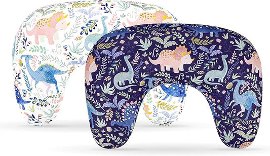 Pea Pod Nursing Pillow Cover 2 Pack Soft Stretchy Nursing Cover for New-Designed Breastfeeding Pillow, Removable Feeding Slipover for Baby Boy and Girls, Cute Dinosaur Pattern