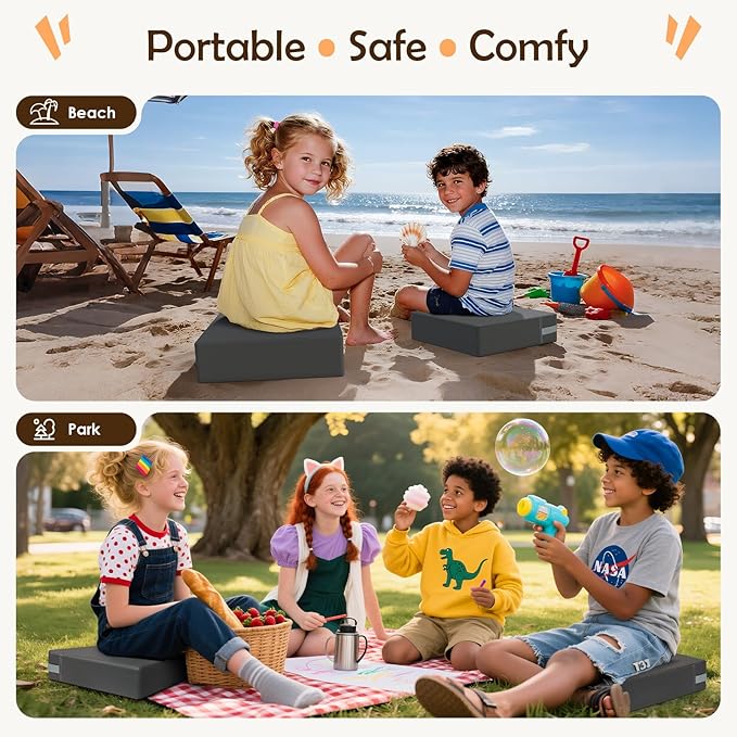 Booster Seat for Kitchen Chair Dining Table with Comfy Backrest Pillow and Adjustable Safety Buckles,Non-Slip Kid Toddler Booster Seat for Dining Table, PU Travel Baby Booster Cushion Chair