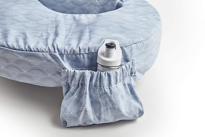 My Brest Friend Original Nursing Pillow Enhanced Ergonomics Essential Breastfeeding Pillow Support For Mom & Baby W/ Convenient Side Pocket, Double Straps & Slipcover, Horizon