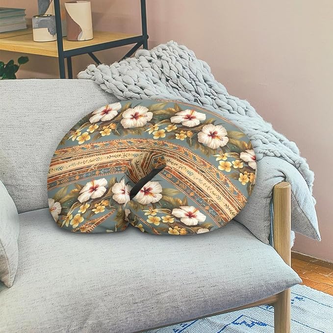 Hibiscus Stretchy Nursing Pillow Covers Soft and Comfortable Fits On Standard Tribe Stripe Southwestern Infant Nursing Pillows for Baby Boy Girl