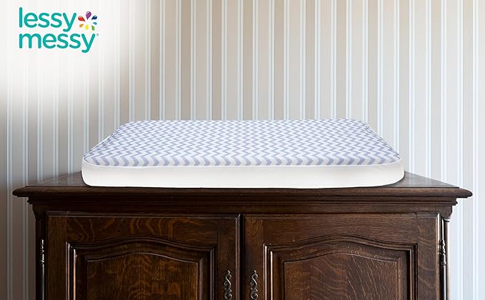 Leak-Proof Changing Pad Cover (32×16×4) — Soft, Hygienic Unique Machine Washable & Dryer Safe,Snug Elastic Edges Perfect for New Parents (Blue)