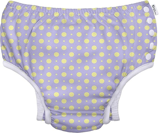 green sprouts Baby Toddler Eco Snap Swim Diaper - Lavender Polka - 3T