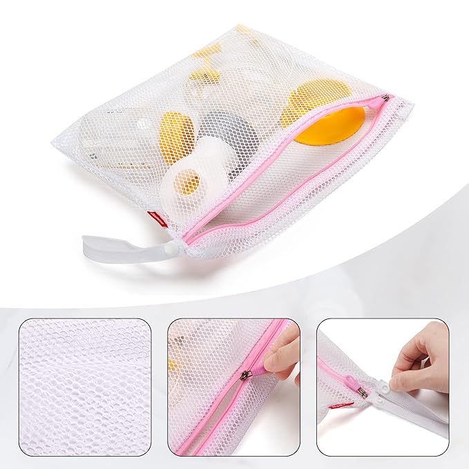 Damero Breast Pump Parts Bag, Wet Dry Breast Pump Parts Bag, Pumping Bag with Waterproof Mat and Mesh Bag, Gray Arrow
