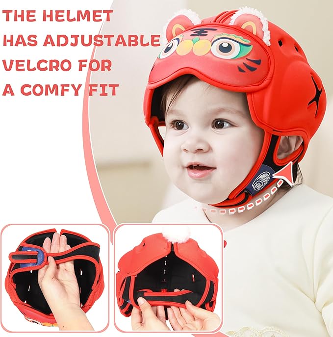 Baby Safety Helmet for Crawling Walking - Mambobaby Baby Helmet Adjustable Baby Head Protector Breathable Soft Infant Helmet Head Protection Helmets for Aged 6-24 Months, Ultra-Lightweight