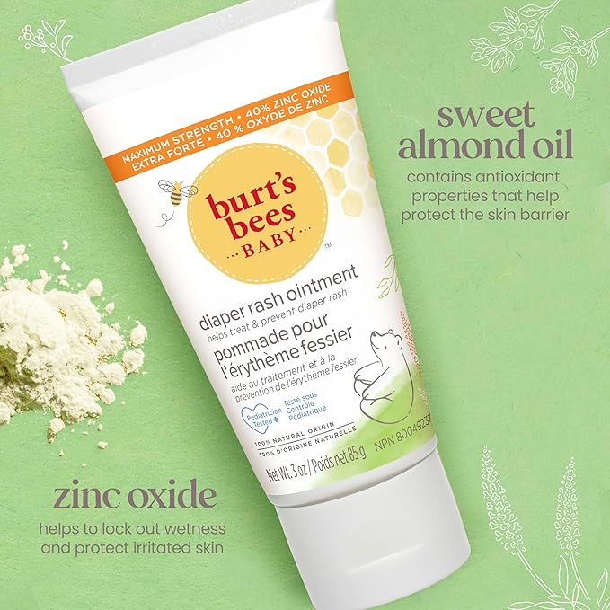 Burt's Bees Baby 100% Natural Diaper Rash Ointment - 3 Ounce (Pack of 1), Single