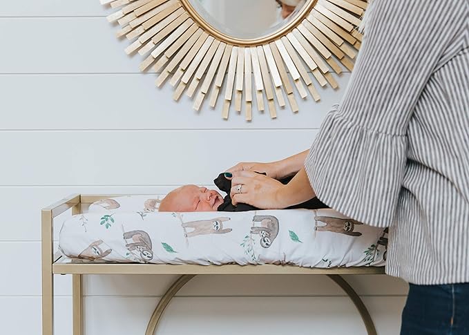 Copper Pearl Premium Knit Changing Pad Cover Soft, Stylish, and Universal Fit for All Standard Diaper Changing Pads, Trendy Design Changing Pad Covers, Noah