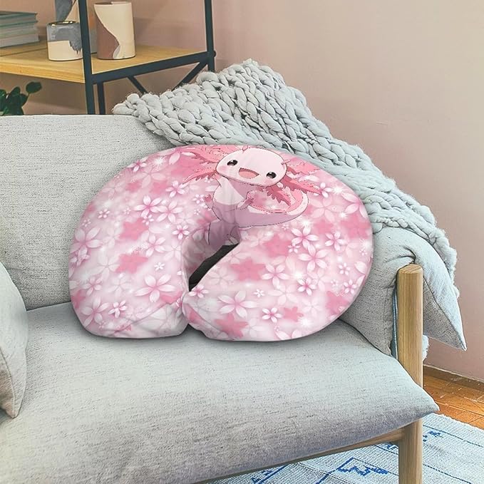 Nursing Pillow Cover Stretchy Removable Nursing Covers for Breastfeeding Pillows,Women Cute Nursing Pillow Slipcover Replacement for Home Decor,Axolotl Floral
