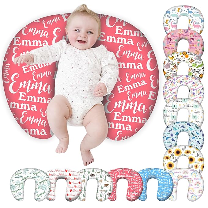Personalized Baby Nursing Pillow Cover Custom with Name Customized Boy & Girl Gifts