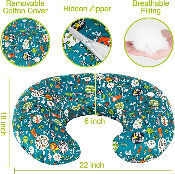 Ergonomic Nursing Pillow for Breastfeeding & Bottle Feeding, Breastfeeding Pillow to Reduce Back Neck Strain, Suitable for Breastfeeding Mom & Baby, Washable Cotton Cover(Matto)
