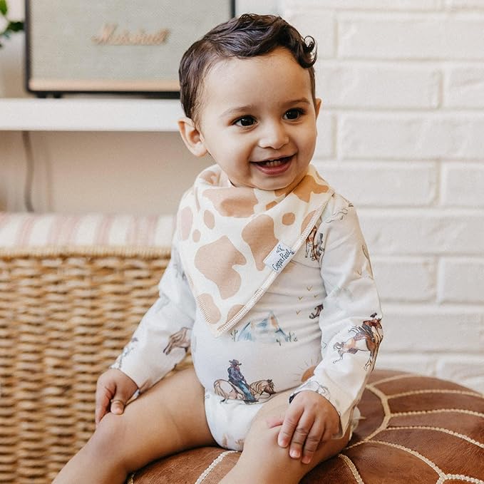 Copper Pearl Baby Bandana Bibs, 4 Pack