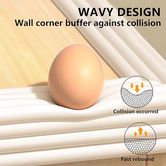 6.5ft x 3.15" x 0.31" Baby Edge Corner Protector, Extra Thick Soft Foam with Strong Adhesive Double-Sided Tape, Safety Guards for Tables, Desks, Beds, Cabinets & Fireplace (Brown)