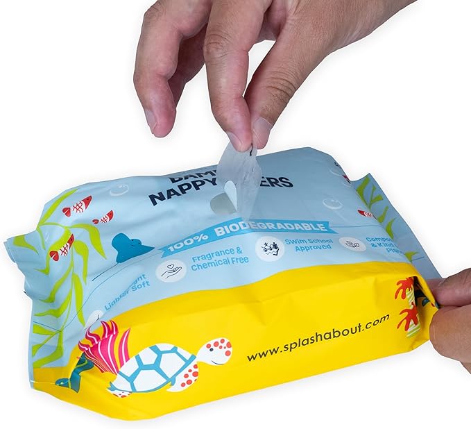 Splash About Swim Diaper Liners - Pack of 50 - One Size - White - Disposable