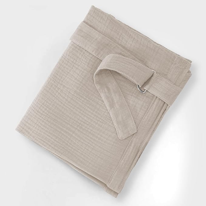 Wimst Muslin Nursing Cover Breastfeeding for Women, Soft and Breathable Breastfeeding Cover with Rigid Hoop for Nursing Apron (Beige)