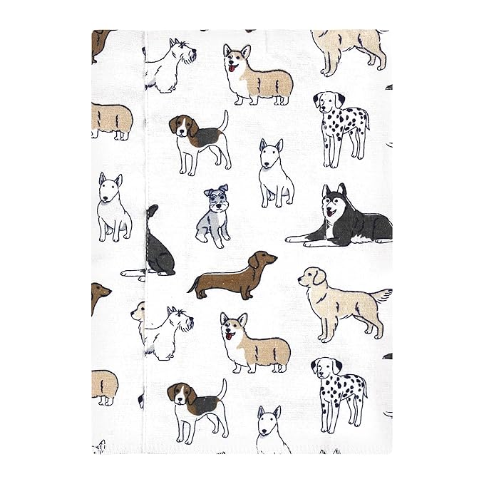 Hudson Baby Unisex Baby Flannel Burp Cloth 7pk, Handsome Dogs, One Size