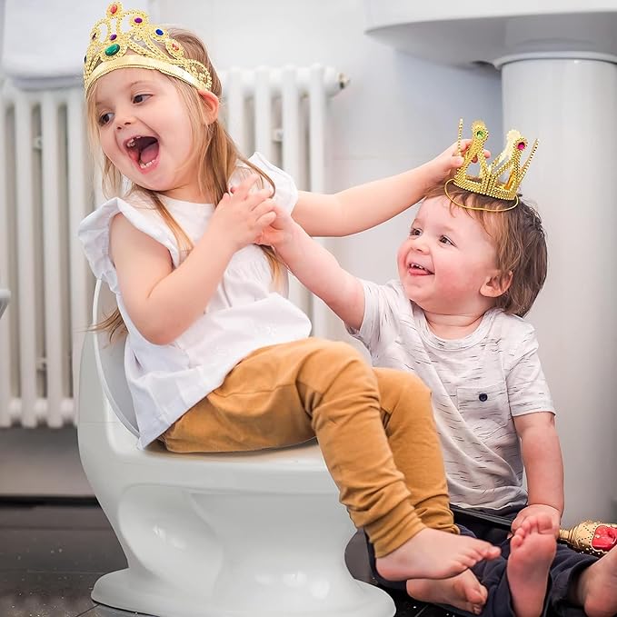 Nuby My Real Potty Training Toilet with Life-Like Flush Button and Sound - 18+ Months - White
