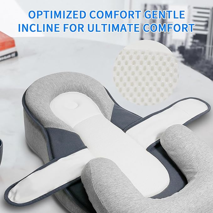 Lounger Pillow for Infant Cushion Reflux Breastfeeding Pillow, Bottle Feeding, Tummy Time