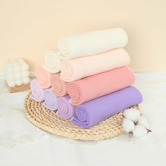 Muslin Burp Cloths 19" x 9", Baby Burping Clothes, Large Extra Soft Absorbent for Unisex Newborn Boys and Girls, 14-Pack