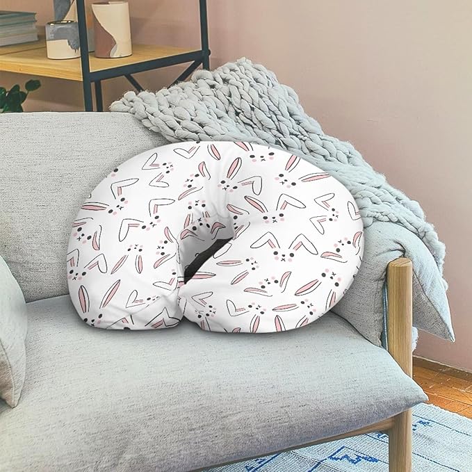 Rabbit Breastfeeding Pillow Slipcover for Baby Breastfeeding Nursing Pillow Slipcovers Super Soft Stain Resistant and Scratch Resistant