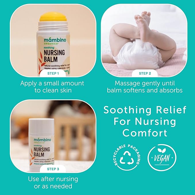 Mambino Organics Calendula Nursing Balm, Calendula - Olive.63 Ounces (3 Pack)