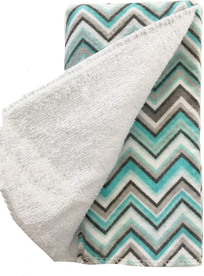 Infant Burping Cloth, Burp Cloths for Baby Boy or Girl, Soft and Absorbent - Cotton Reusable Spit Up Rags, XLarge, 1 Count (Chevron)