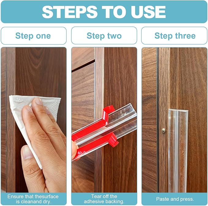 Baby Proof Edge & Corner Protectors, Clear Silicone Furniture Guards with Strong Adhesive – 9.84ft Table Edge Protector Strip with 4 Corner Guards for Baby Safety, Glass Tables, Cabinets & Fireplace