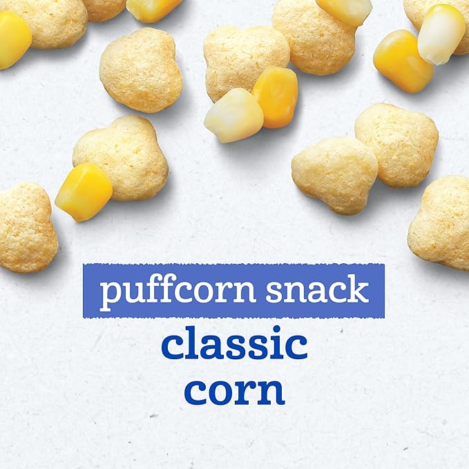 Gerber Toddler Snacks, Snacks for Kids, Kernel Free, Heart Shaped Puffcorn Snack, Classic Corn Flavor, Zinc and Iron Helps Support Immune System, 7-Pack