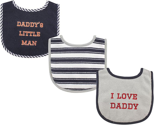 Luvable Friends Unisex Baby Cotton Terry Drooler Bibs with Fiber Filling