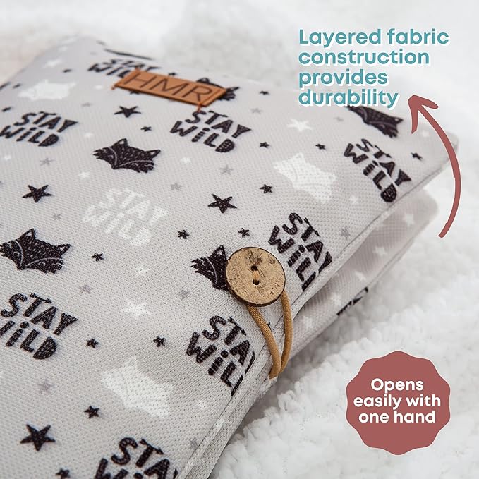 HAMUR Baby Diaper Bag Organizer – Compact & Foldable Stroller Pouch for Newborn Essentials | Travel-Friendly | Fits Boys & Girls ( Fox)