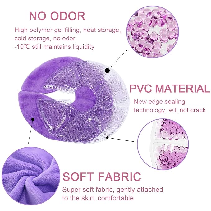Breast Therapy Pads, Hot Cold Breastfeeding Gel Pads, Breastfeeding Essentials and Postpartum Recovery, Nursing Breast Pads Pain Relief for Mastitis