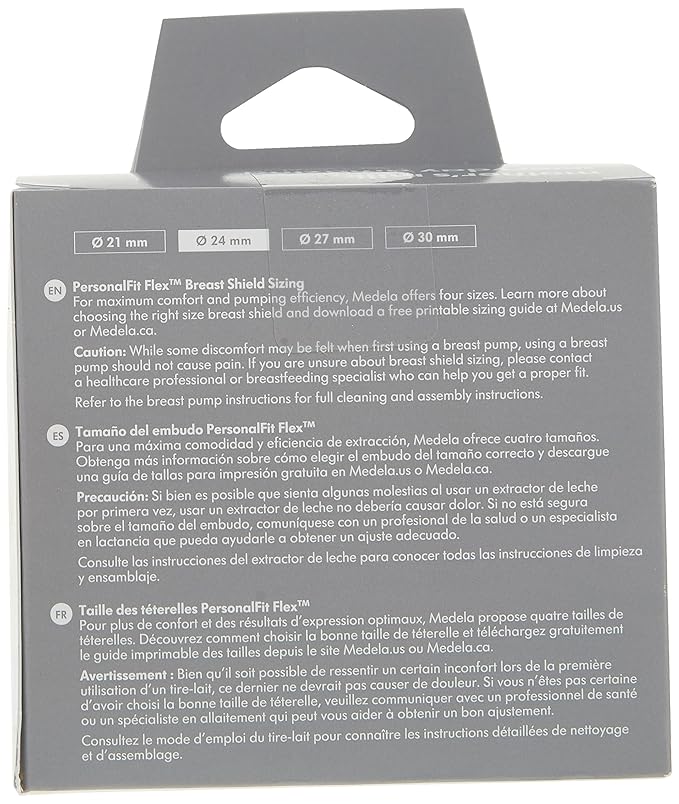 Medela PersonalFit Flex Breast Shields, 2 Pack of Medium 24mm Breast Pump Flanges & PersonalFit Flex Replacement Membranes, 2-Pack