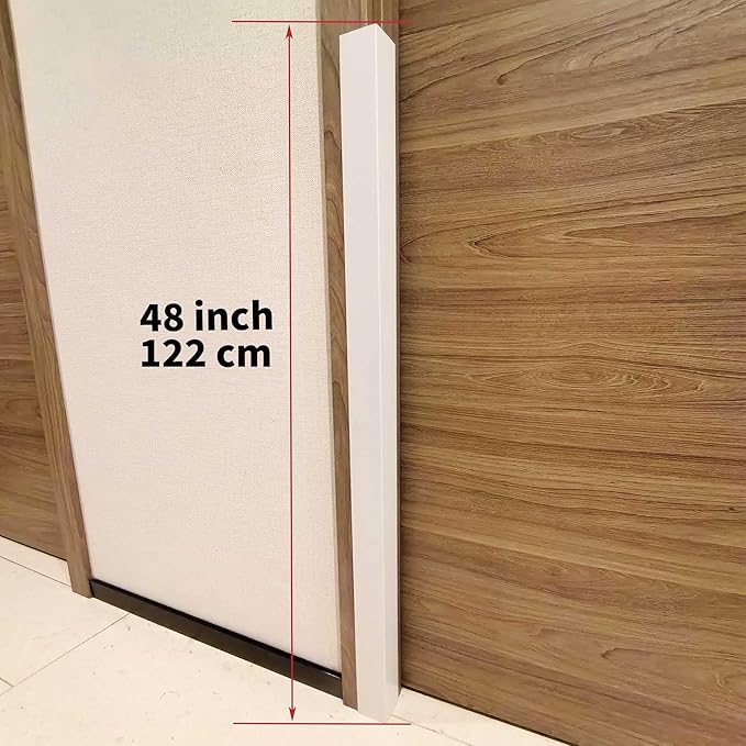 Wall Corner Protector PVC Self-Adhesive Guards for Furniture, Cabinet Edge Protection (12, White, 1.97“X48”)