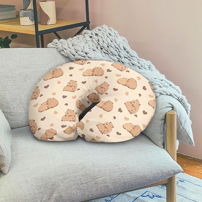 Capybara Nursing Pillow Cover Stretchy Neutral Breastfeeding Pillow Cover Lightweight Neutral Pillow Cover for Infant Snug