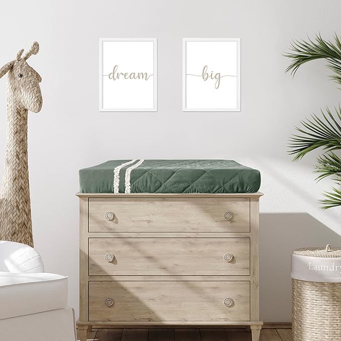 Sweet Jojo Designs Dark Green Boho Boy Girl Gender Neutral Baby Changing Pad Cover Infant Newborn Diaper Table Change Mat Sheet Hunter Sage Modern Bohemian Farmhouse Southwest Shabby Chic Diamond Tuft