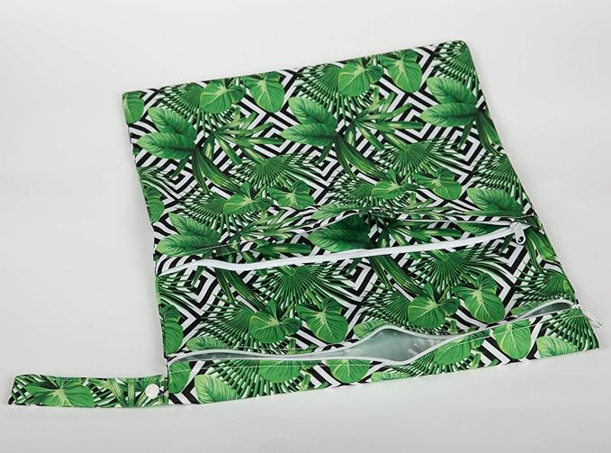 Wet Dry Bag Baby Cloth Diaper Nappy Insert Bag Reusable Washable (Musa Basjoo)
